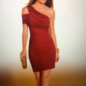 Boston proper red cocktail dress